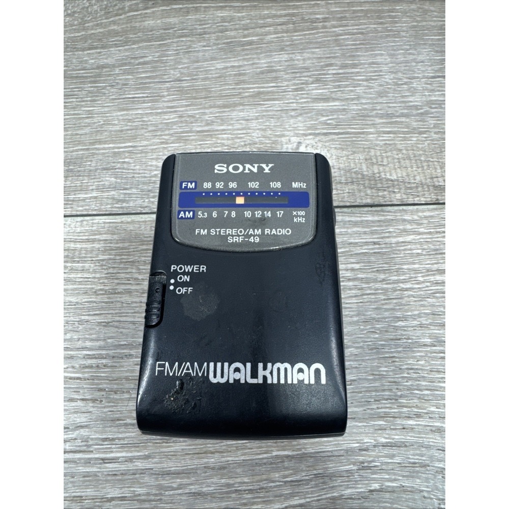 Sony Walkman SRF-49 FM/AM Portable Pocket Radio Vintage Tested Working